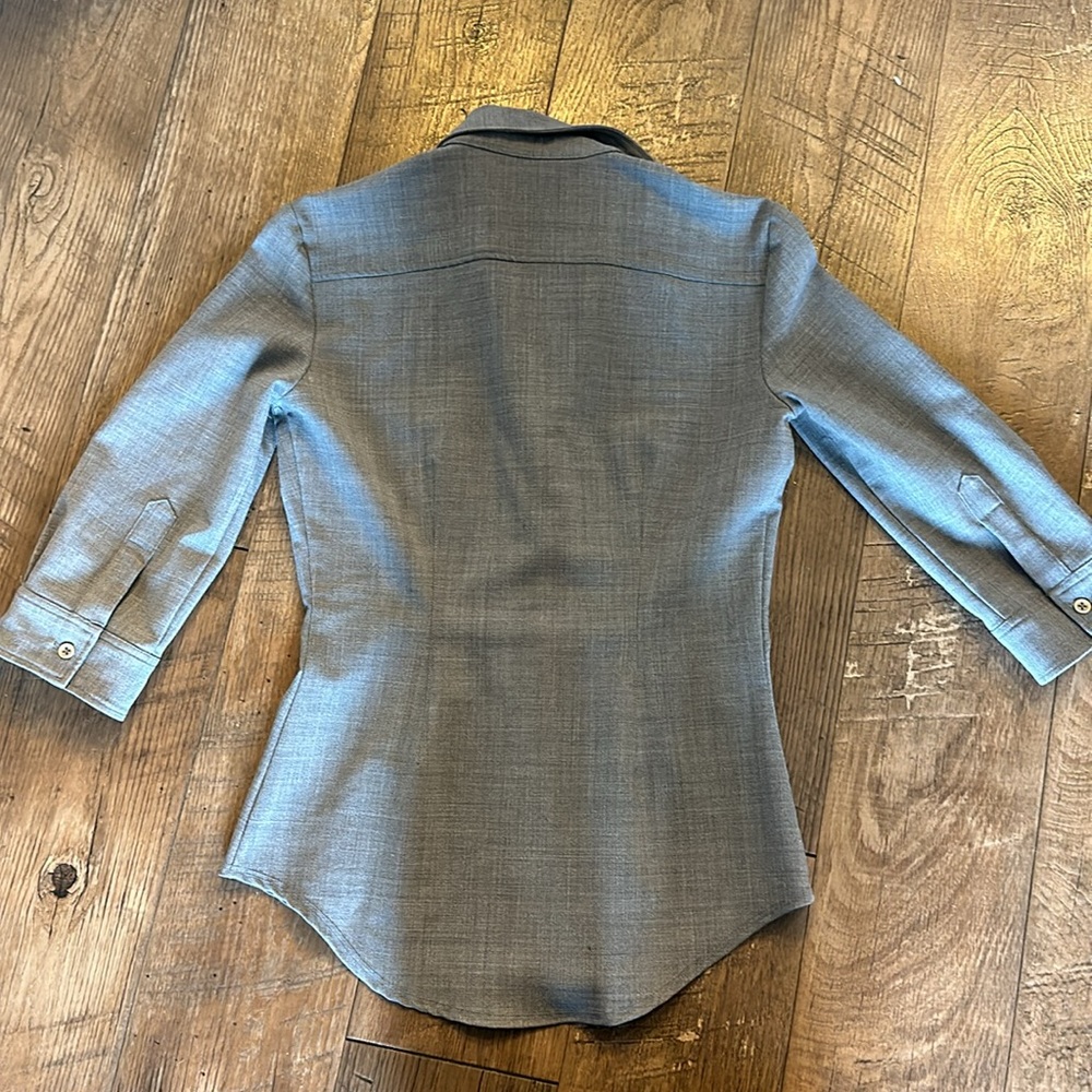 Theory Charcoal Button Down Size Small - image 3